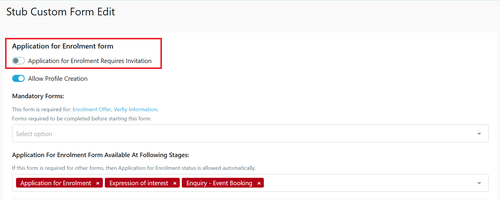 Application for enrolment Invite Jan 2026