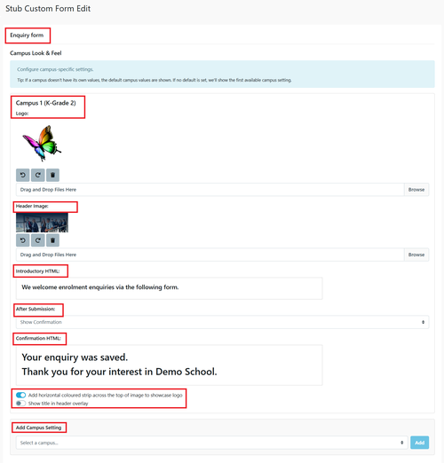 Custom Form Stub Edit form setup - new location Dec 2025