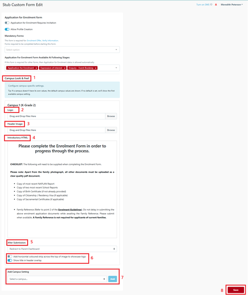 Form Setup Customisation via Custom Forms Jan 2026