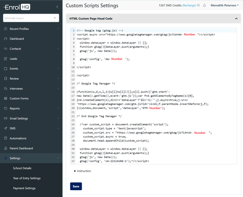 Google Tag Manager script example Nov 2025