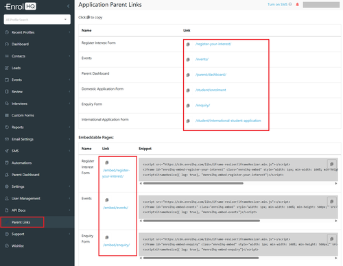 Parent Links Nov 2025