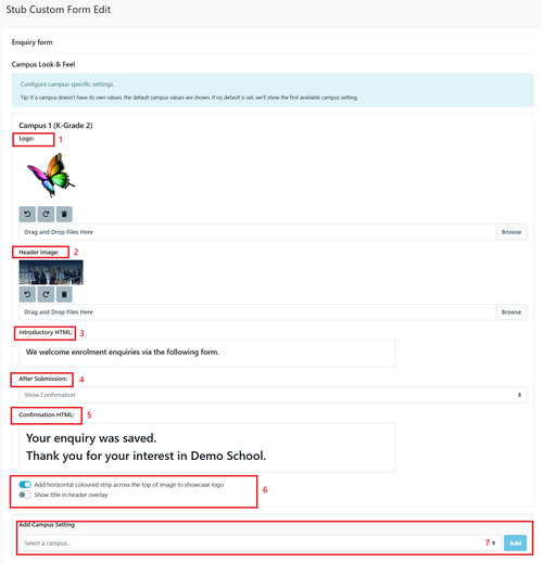 Form Setup Customisation - Enquiry via Custom Forms Jan 2026