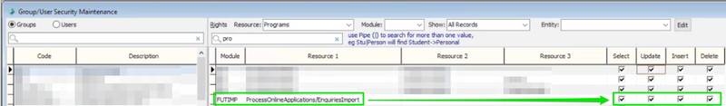 Synergetic - XML settings (ProcessOnlineApplications/EnquiriesImport)